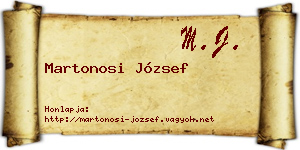 Martonosi József névjegykártya