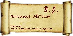 Martonosi József névjegykártya