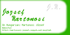 jozsef martonosi business card